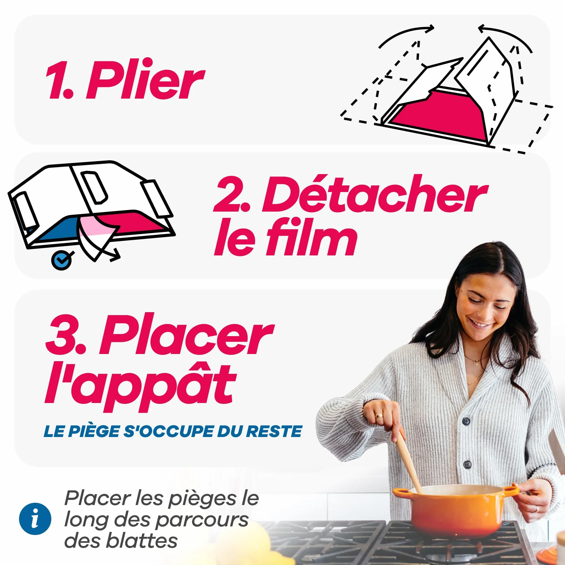 Gerobug Piège à cafards Professionnel 12 pièces - Piège à Colle pour surveiller les cafards