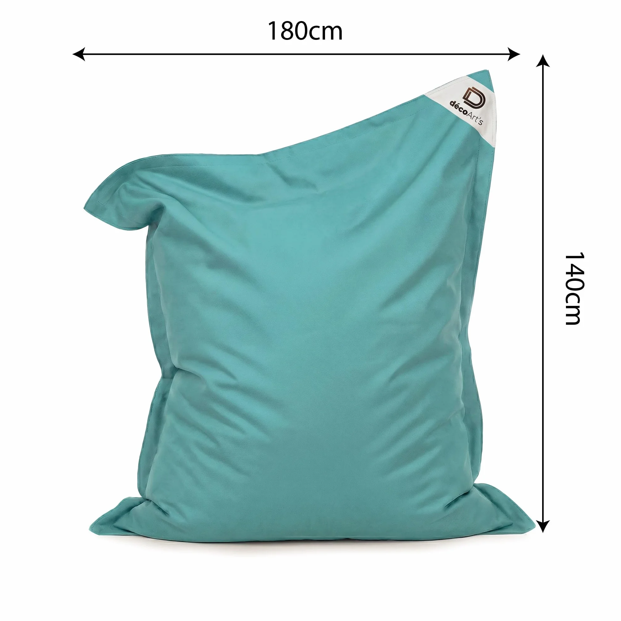 Housse pour Pouf Géant XXL 180x140cm Déhoussable Flottant Piscine Bleu Caraïbes
