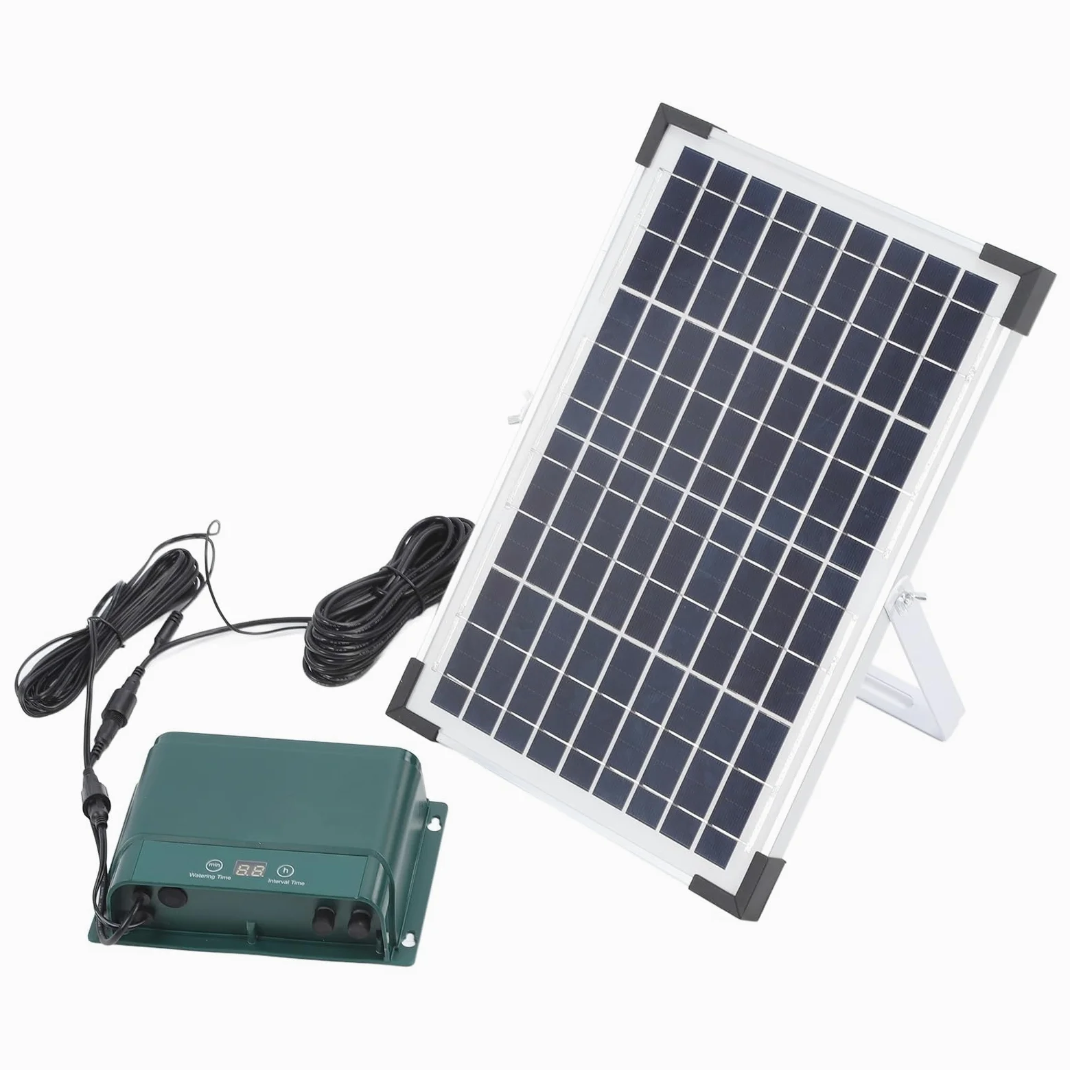 Kit D'irrigation Goutte à Goutte Solaire Automatique, Système D'arrosage Automatique en Silicium Polycristallin étanche pour Balcons et Jardins, Tuyau de 50 M