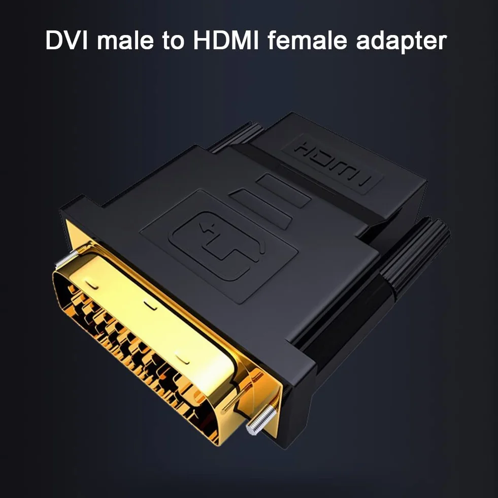 Adaptateur DVI vers HDMI 24+5 Mâle Femelle 1080P pour PS3 PS4 TV Box Blu-Ray Projecteur