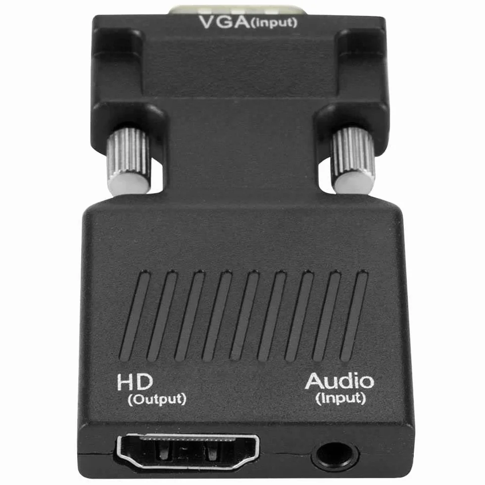 OcioDual Adaptateur VGA Mâle vers HDMI Femelle Convertisseur 1080p pour Ordinateur Portable TV