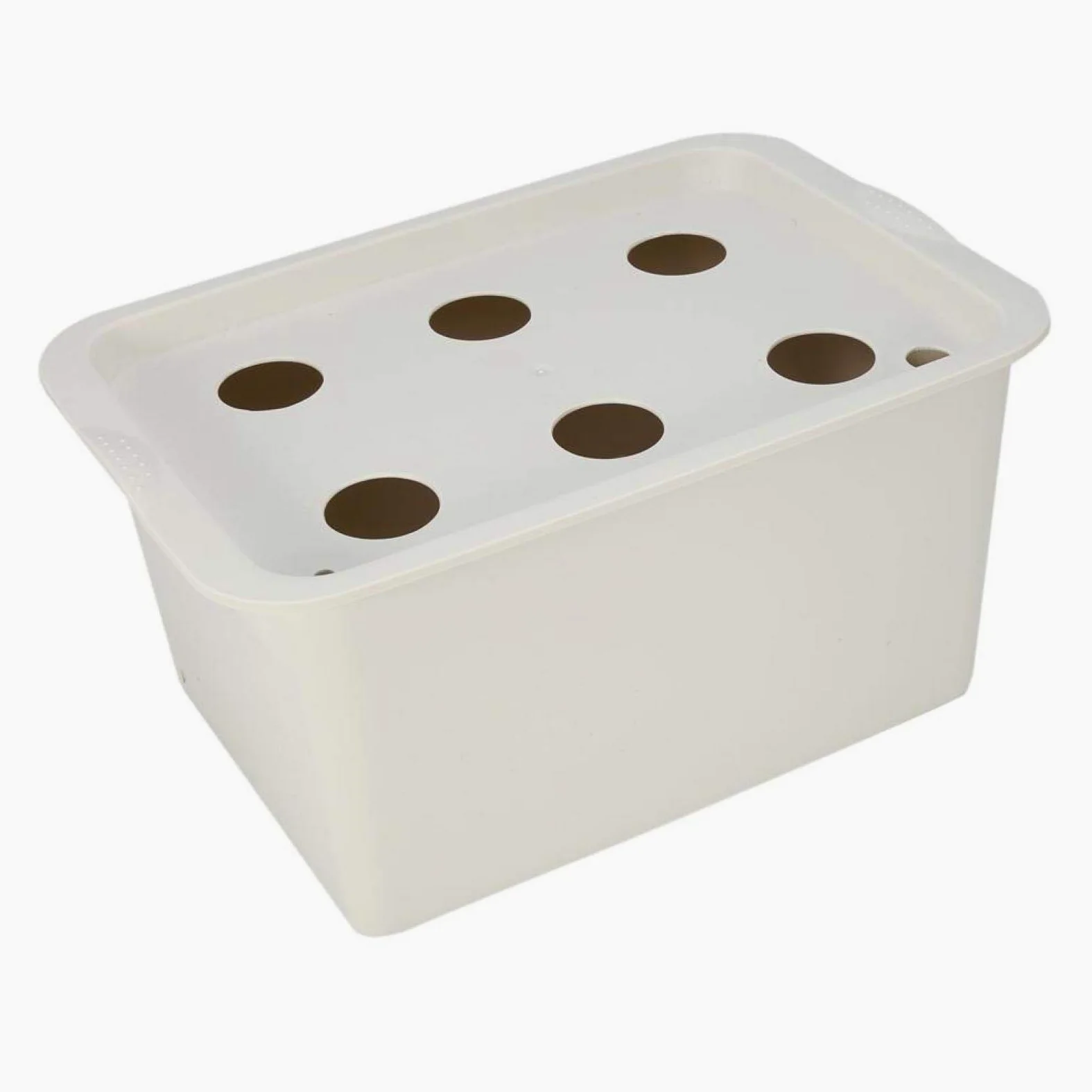 Kit de culture hydroponique, kit de culture de système hydroponique de plantes à 6 trous Kit de jardinage d'herbes d'intérieur de boîte à outils de calibrage intelligent bricolage(gris)