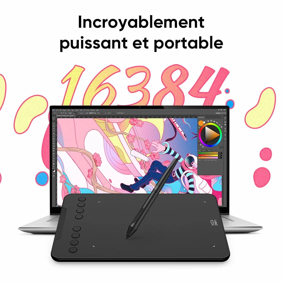 XPPen Deco mini7 v2 Tablette Graphique 7 Pouces 16k Niveaux de Pression Dessin sans Écran