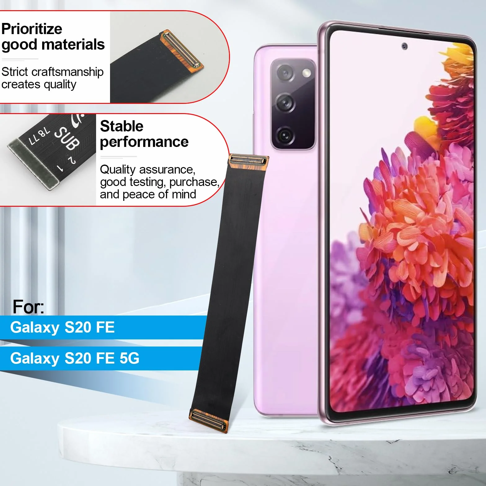 Câble de la Carte mère pour Samsung Galaxy Tab S20 FE 5G SM-G781B + Outil d'installation