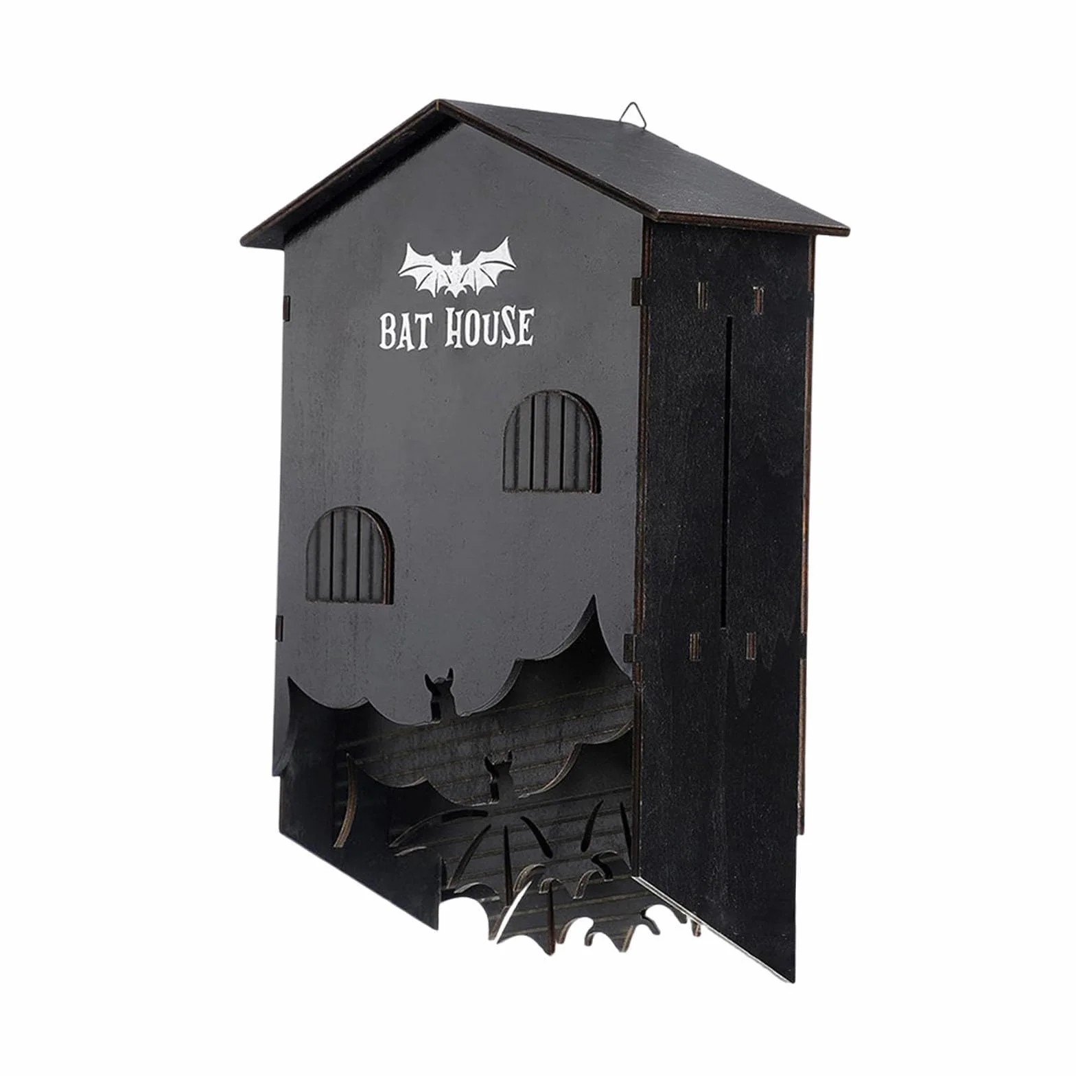 Boîte de Chauves-Souris en Bois House Three Chamber Suspendu Extérieur