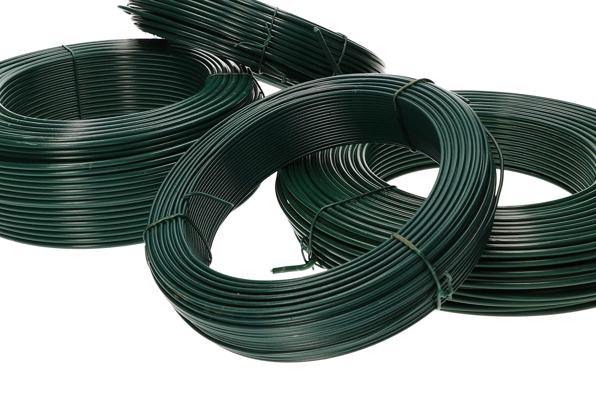 KOTARBAU® Fil de jardin 3,80 x 100m Revêtement PVC Vert - Fil pour plantes, bricolage, liaison, tension, clôture - Galvanisé pour lier les plantes
