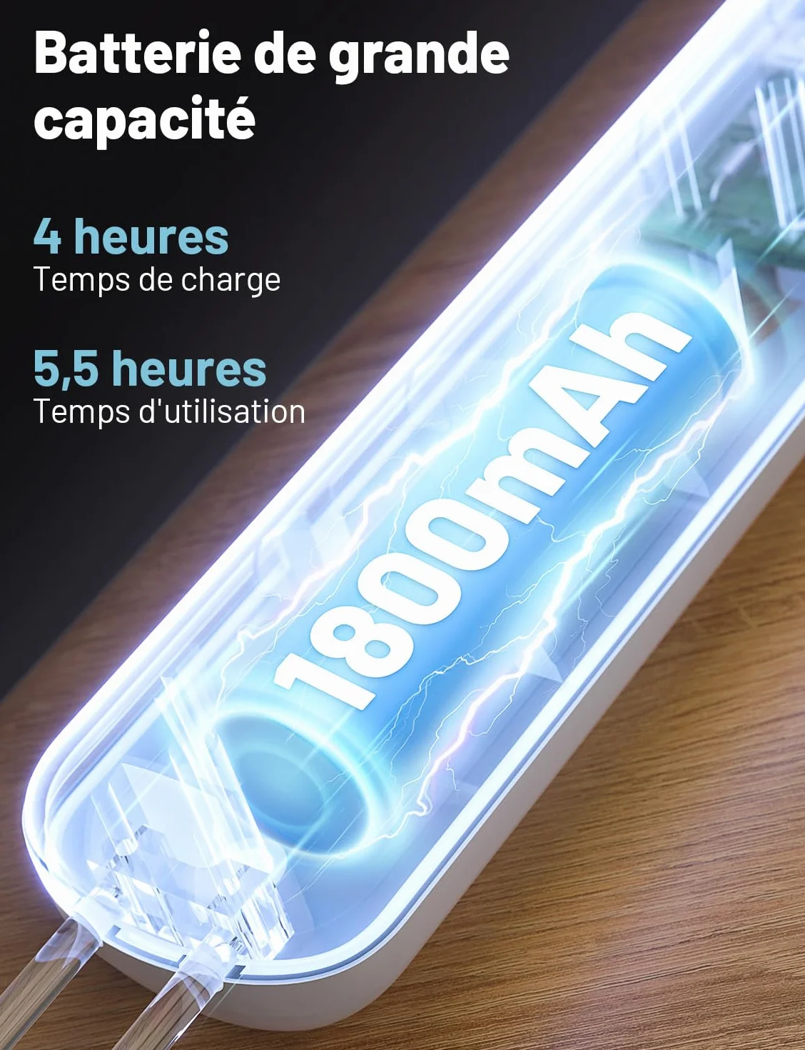 YISSVIC Raquette Anti Moustique Pliable 4000V 1800mAh 3 en 1 USB-C Rechargeable