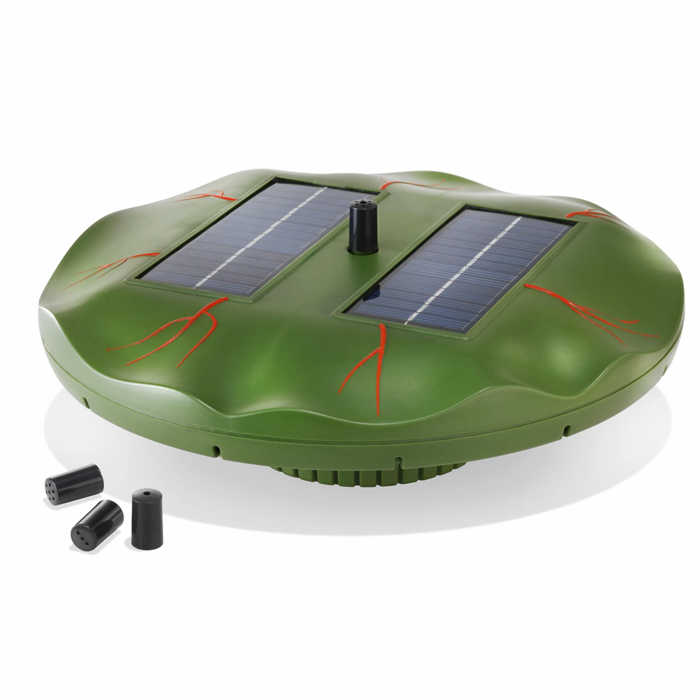 Esotec Pompe de Bassin Flottante nénuphar | Kit Complet avec Pompe d'arrosage, Panneau Solaire, Fontaine Solaire pour Bassin de Jardin, Jeu d'eau, Pompe de Fontaine, Fonctionnement Direct 0,4 m, 160