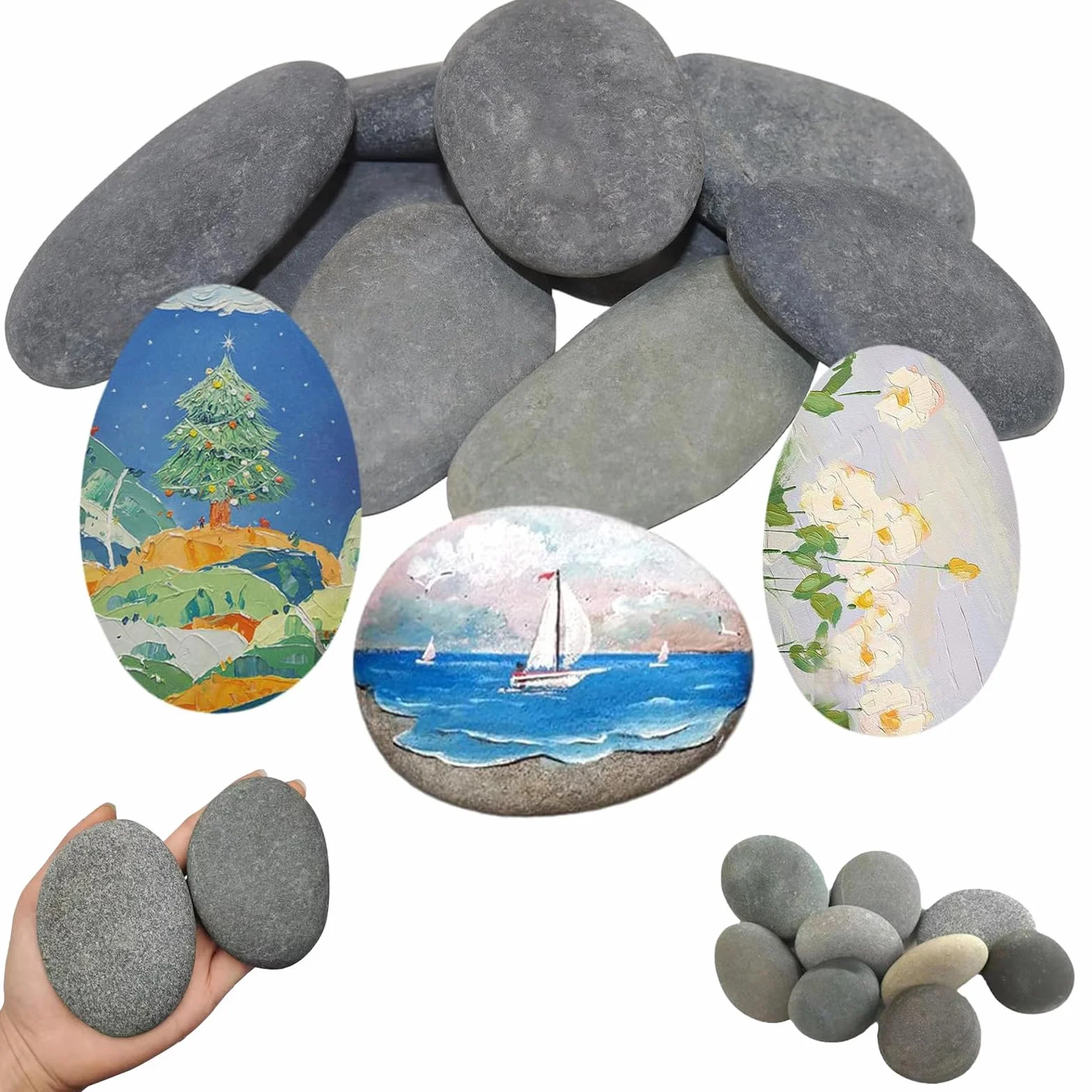 Cailloux Jardin Exterieur 3-5cm Galets A Peindre Pierres Peintes Decoration