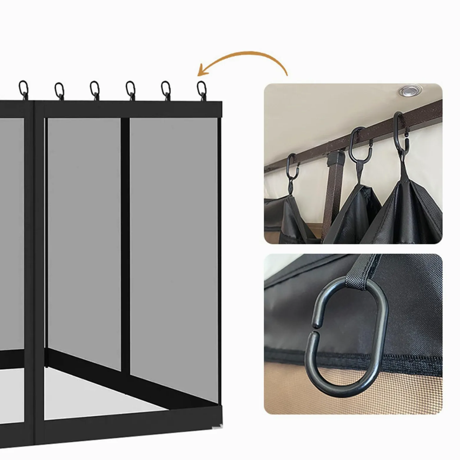Filet De Canopée pour Patio Anti-Moucheron, Aération, Résistant UV, | pare-pour tonnelle Pour Extérieur, Jardin, Terrasse, Balcon, Camping, Tente, Pique-Nique, Camping-Car,