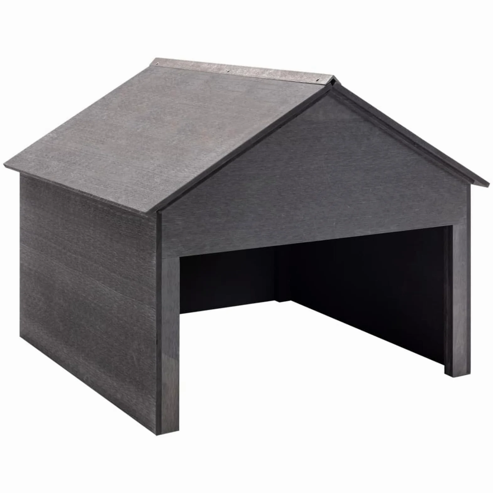 Gecheer Abri de Jardin pour Tondeuse à Gazon - Résistant à la Rouille et à la Pourriture, Station de Protégée, Couleur Gris, Matériau WPC, Dimensions 80 x 80 x 70 cm