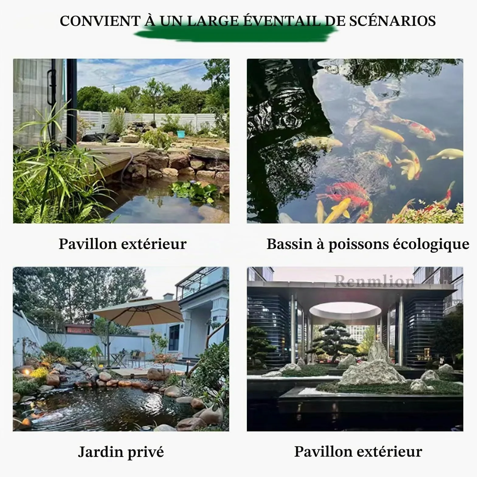 3x4m 4x6m 5x8m 8x10m 10x12m Revêtement d'étang EPDM - Sous-couche de bassin durable Membrane imperméable pour piscine - Film d'étanchéité Bâche de film de piscine résistante à l'humidité(4x4m)