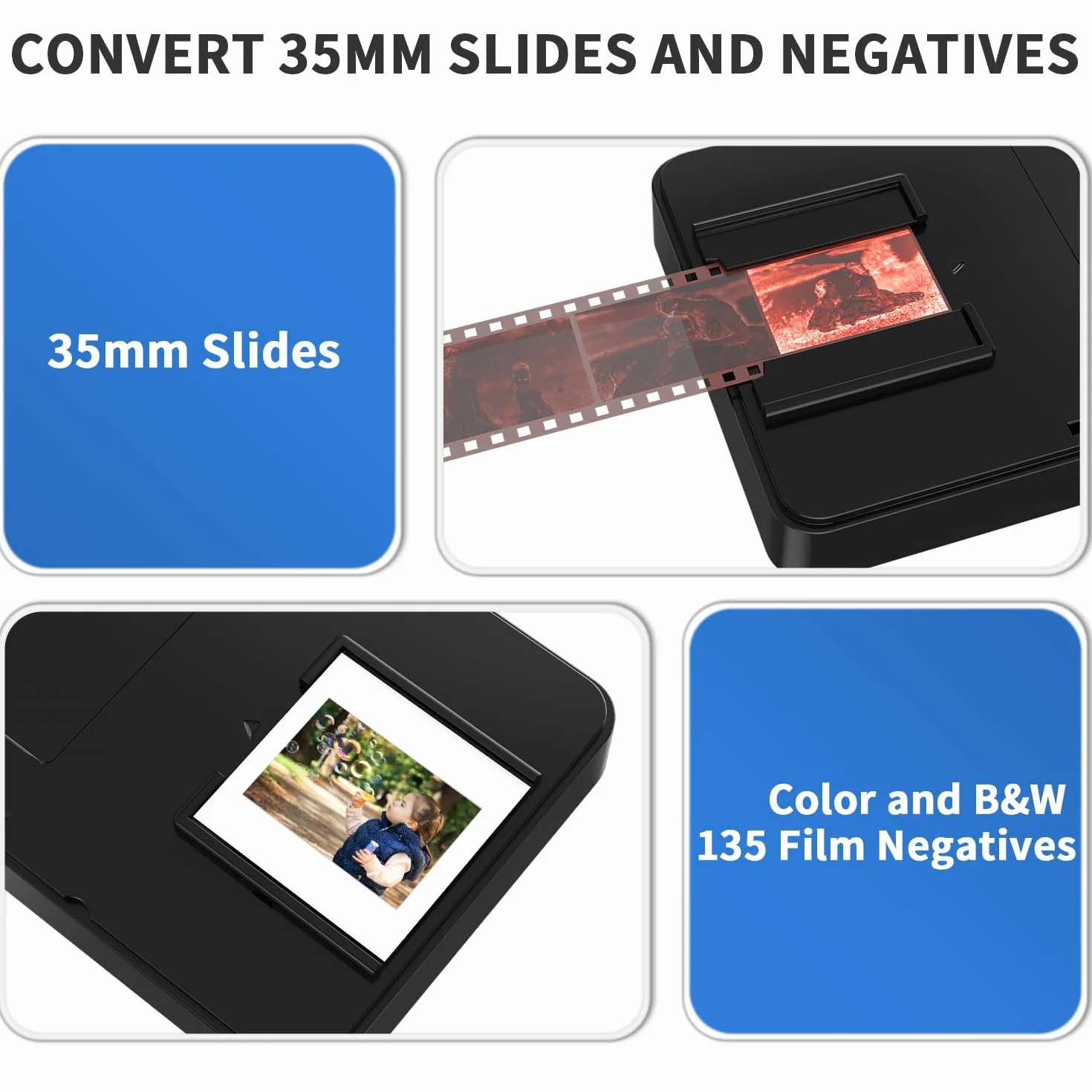 Scanner de Films 35 mm, Scanner de Diapositives pour Smartphone