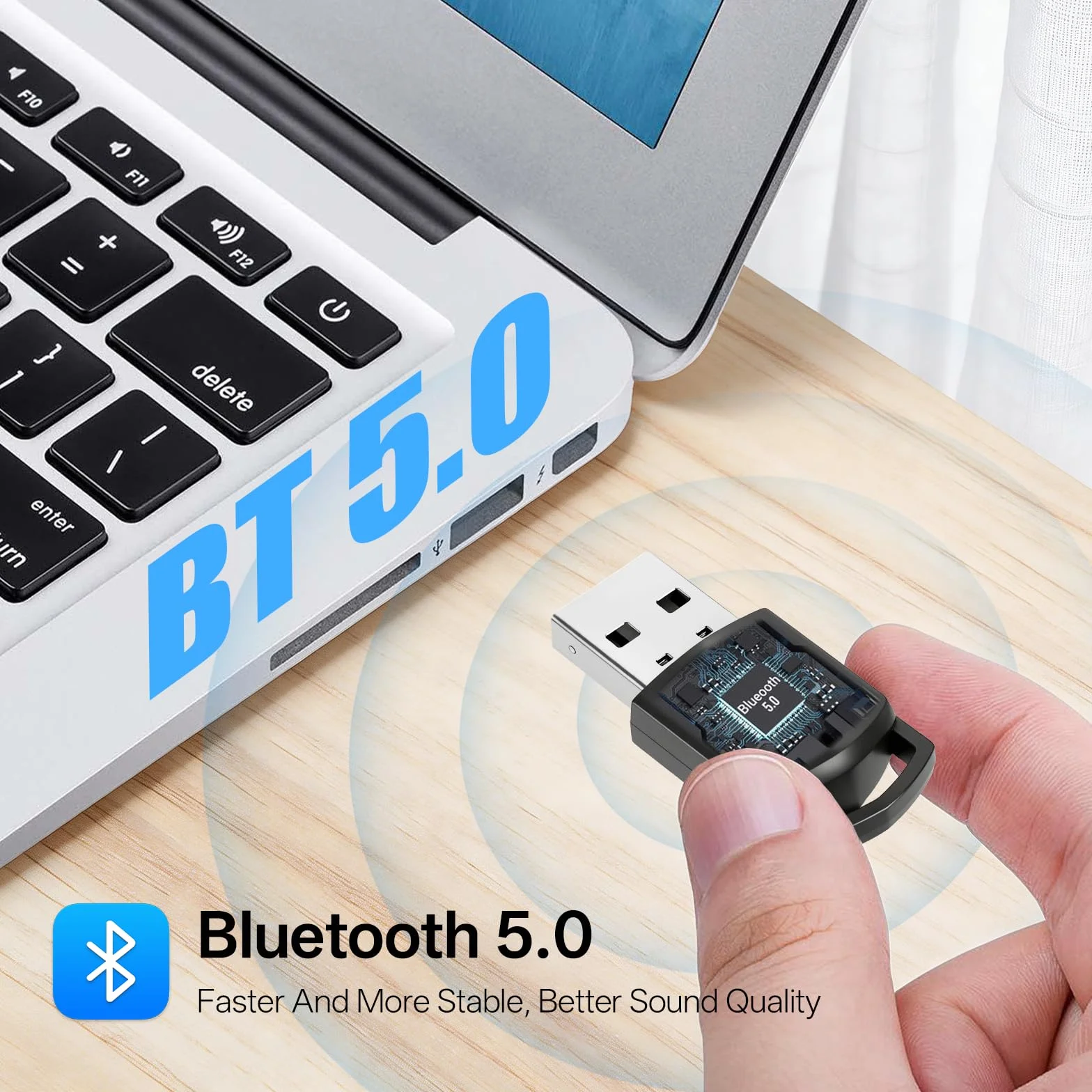 Adaptateur Audio USB Bluetooth 5.0 pour PS5/PS4/PC, Dongle Bluetooth à Faible Latence