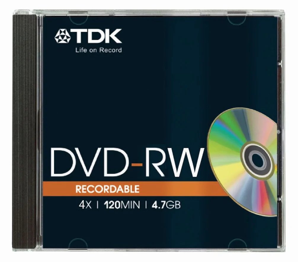 TDK DVD+RW Disk Rohling 4700MB 4xSpeed JewelCase