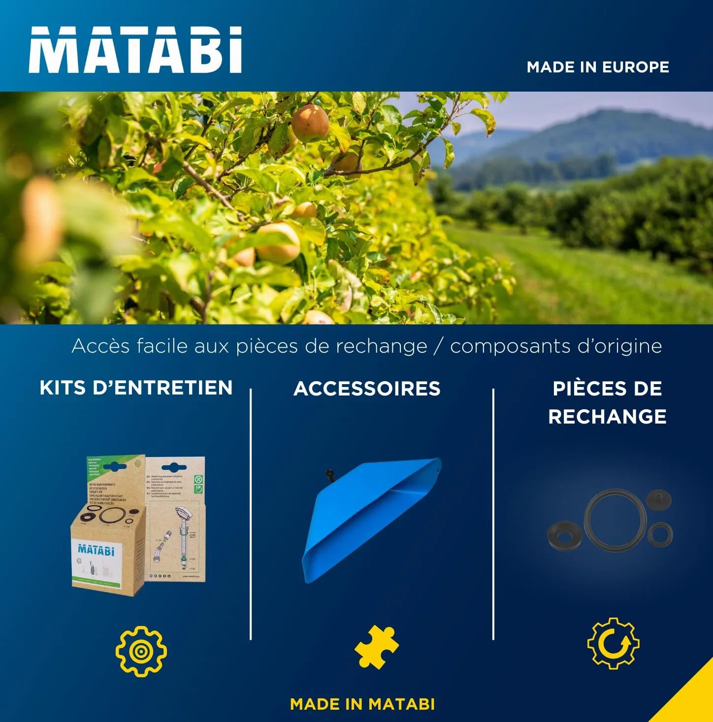 Matabi Evolution 7 - Pulvérisateur de Jardin 5L - Lance Fibre de Verre | Pulvérisateur manuel à pression préalable, tuyau 1,3 m, bouchon doseur intégré, pour potager et jardin