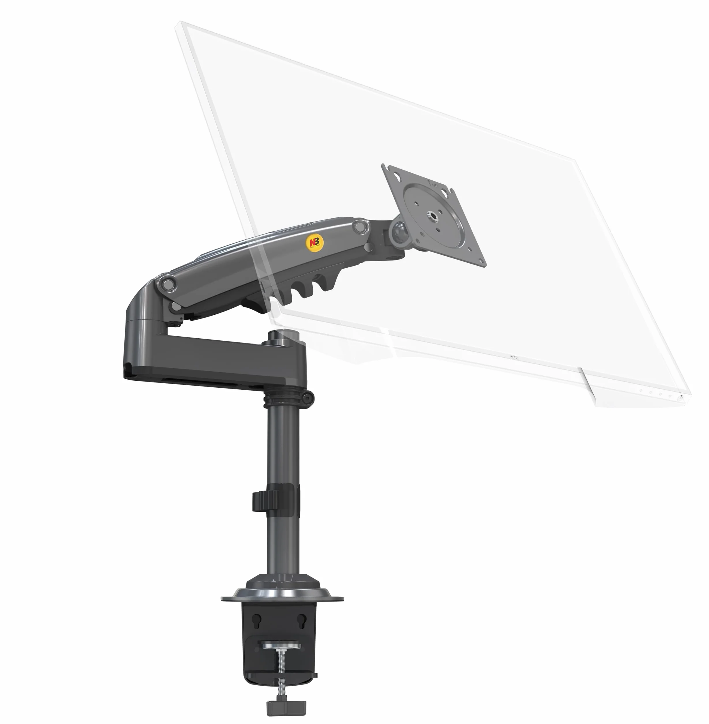 Ergosolid Support Écran PC 17-30 Pouces Bras Rotatif 360° Réglable Hauteur VESA 75-100mm Charge 2-9kg
