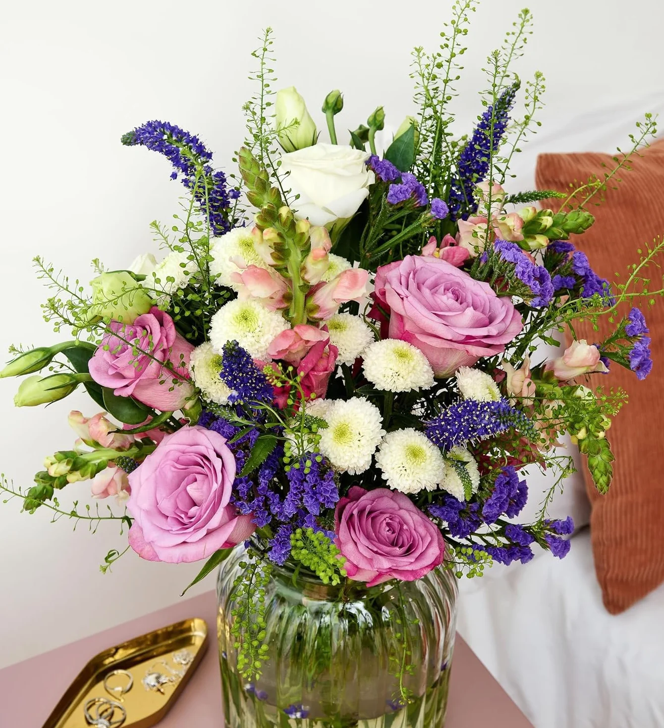Arrangement floral frais taille L – Cadeau élégant livré à la main – Anniversaire, mariage, condoléances