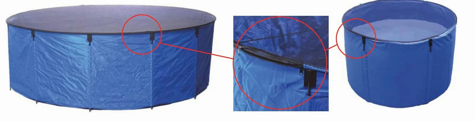 Aquaforte Bol à Koï Flexible, 120 cm X H 60 cm, env. 680 Litres, Pliable, Facile à Installer, Sac de Rangement et Filet de Couverture Amovible Inclus, Idéal pour Le Déplacement de Vos Poissons