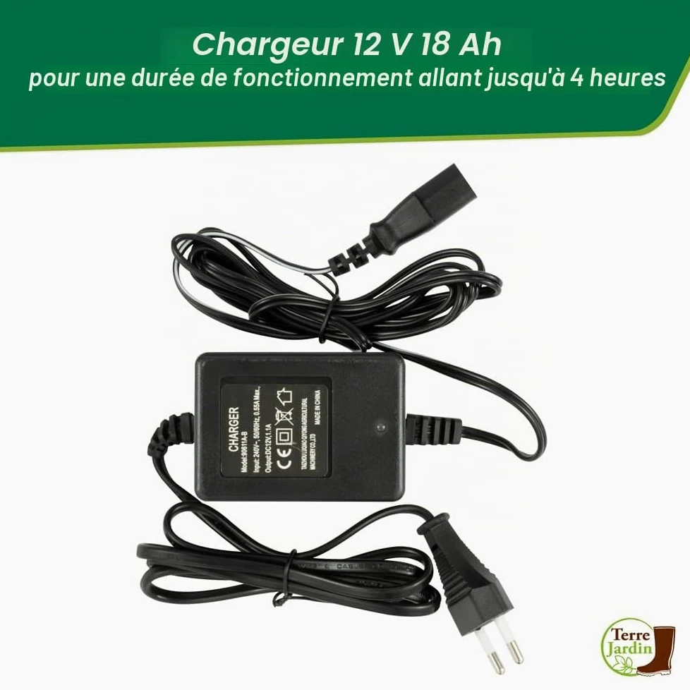 TERRE JARDIN Pulvérisateur Électrique Rechargeable 16L Reconditionné - Pulvérisateur de Jardin Dorsal à Batterie 12V avec Lance Télescopique et 4 Buses - Occasion très Bon état