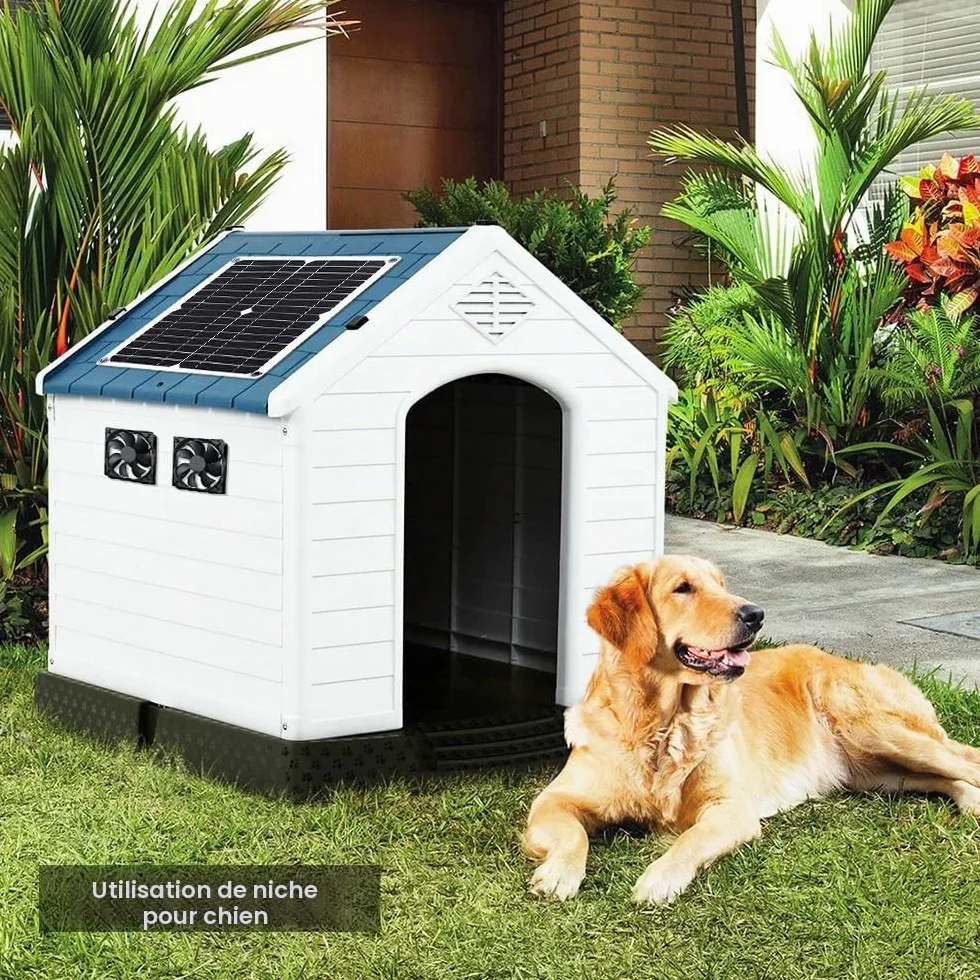 Kit de ventilateur à panneau solaire 12 W résistant aux intempéries CC pour poulailler serre abri jardin