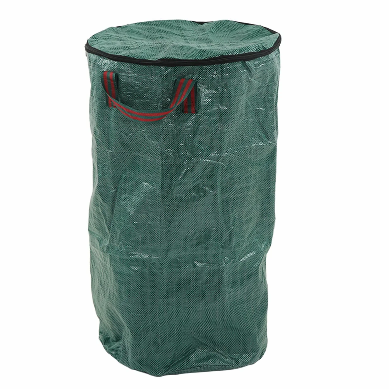 Sacs de déchets de jardin verts réutilisables, 2 pièces, Anti-Corrosion, résistant à la chaleur, sac de collecte de feuilles avec poignée (120L/32Gal 45x76cm /17,7x29,9 pouces)