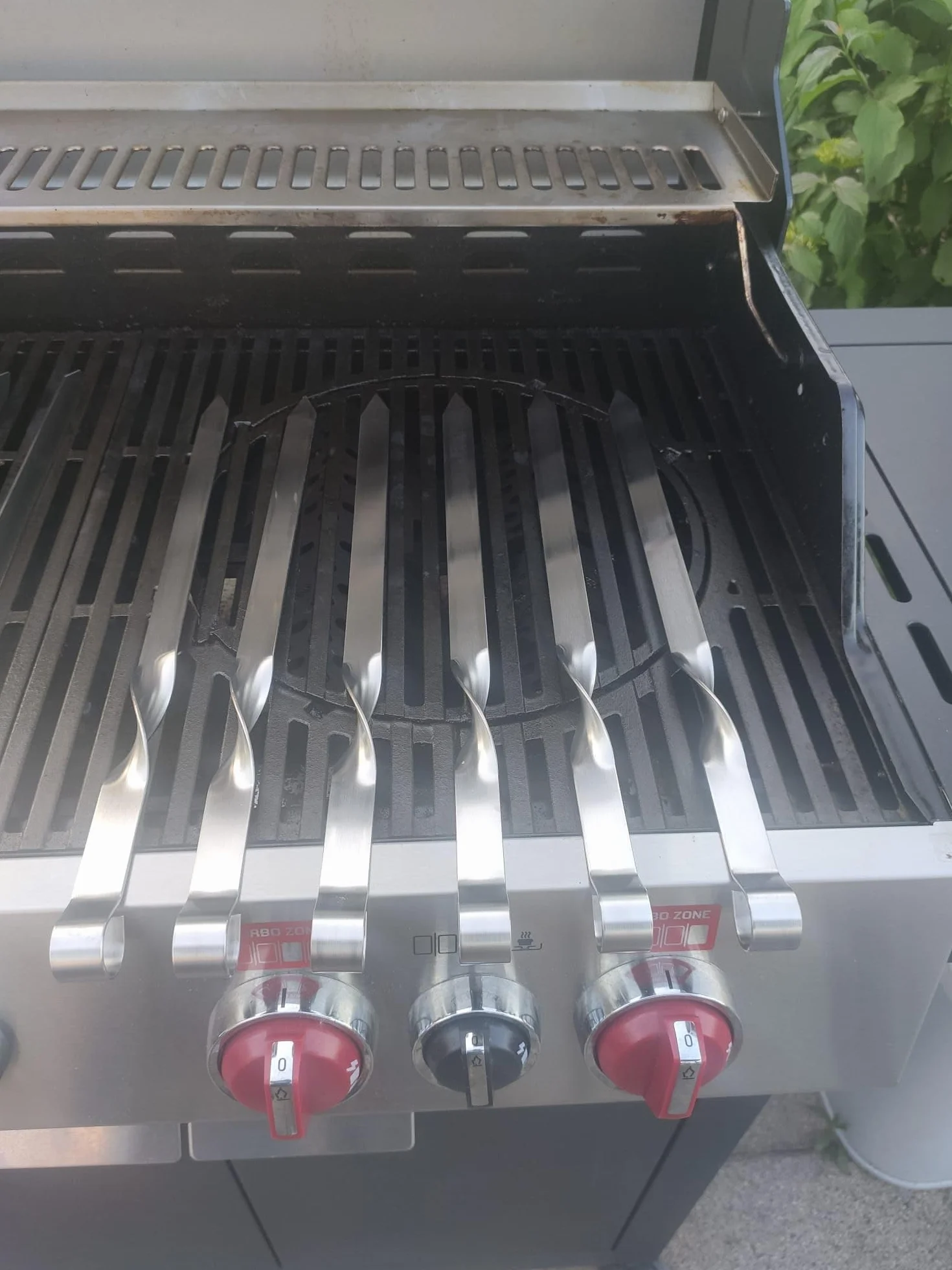 Brochettes à kébab Adana en acier inoxydable 40 cm 2 mm épaisseur 2 cm large - Idéal barbecue gaz