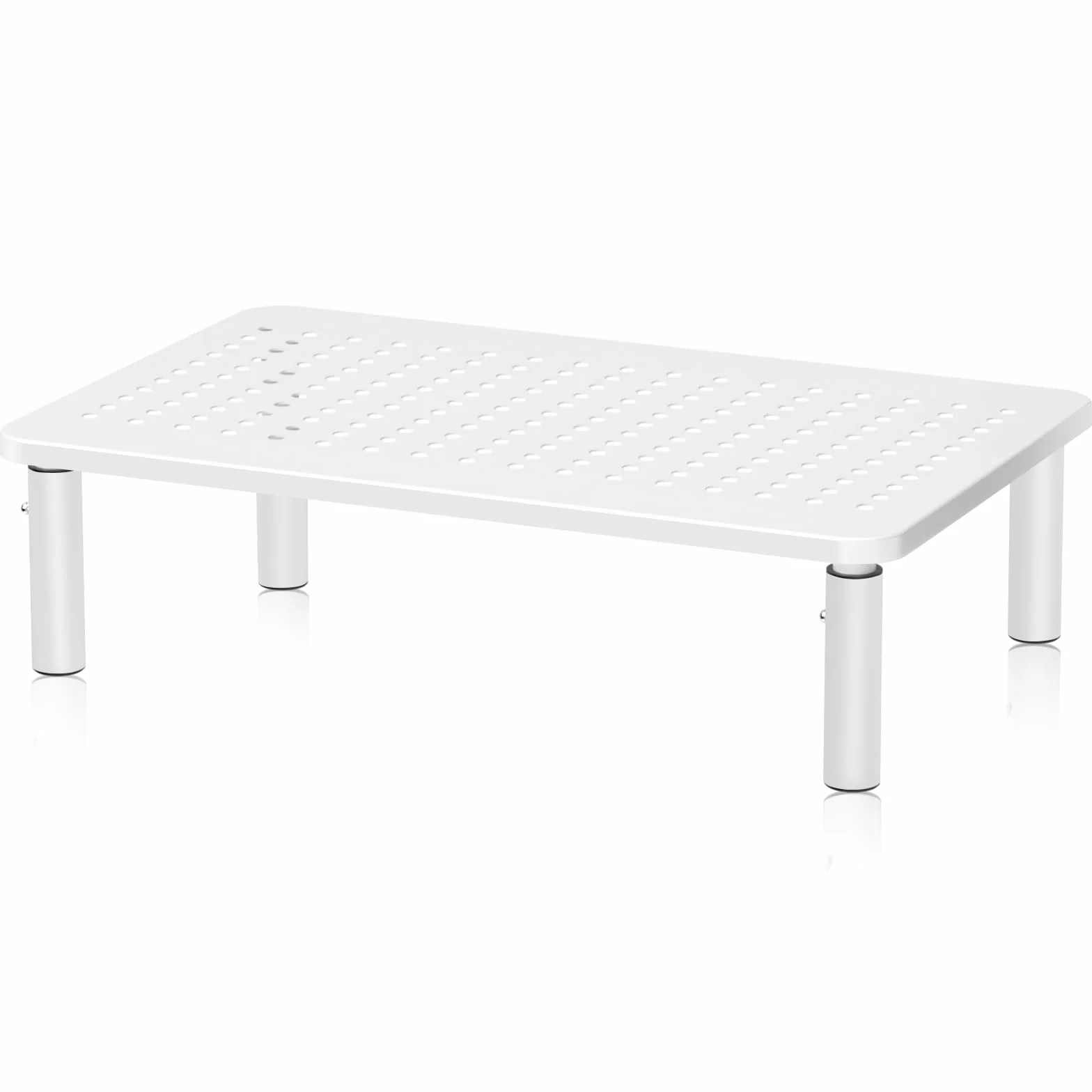 Suptek Rehausseur Écran PC Bureau 370x235mm Support Moniteur Ergonomique 3 Hauteurs Réglables jusqu'à 20 kg Blanc