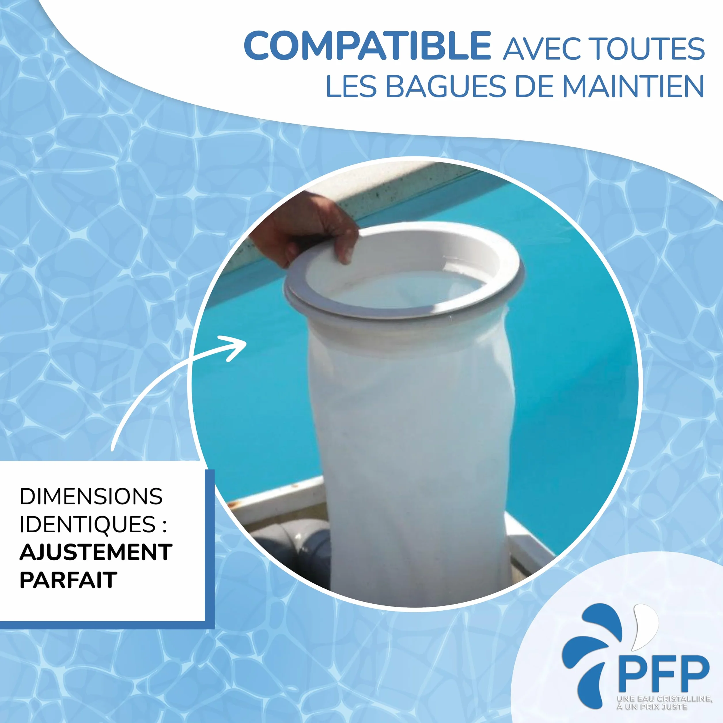 Poche Filtrante Compatible Piscine Desjoyaux 30 Microns Lot de 2 Eau Chargée