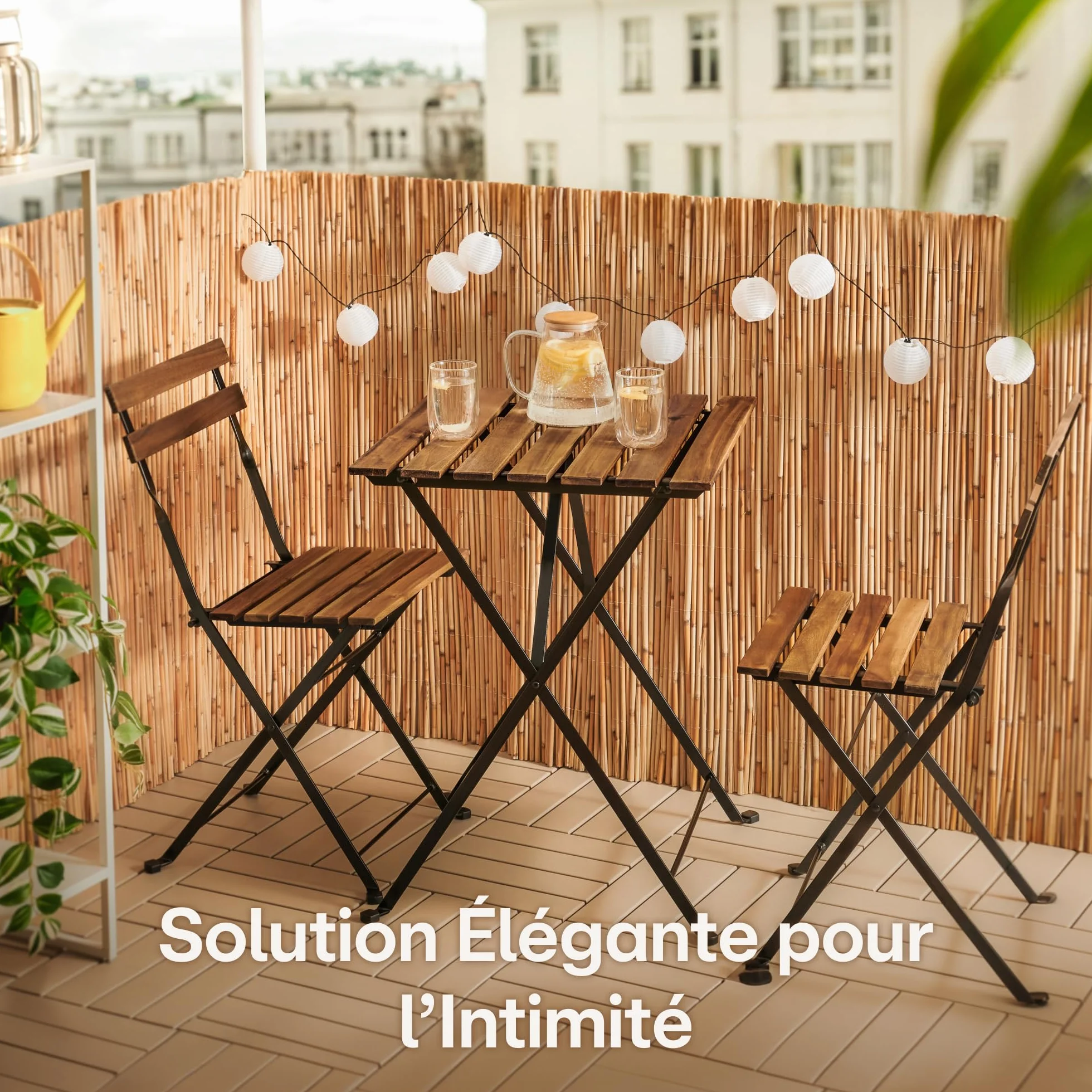 Canisse Roseau Naturel 1m x 3m FSC Certifié 100x300cm pour Balcon Jardin