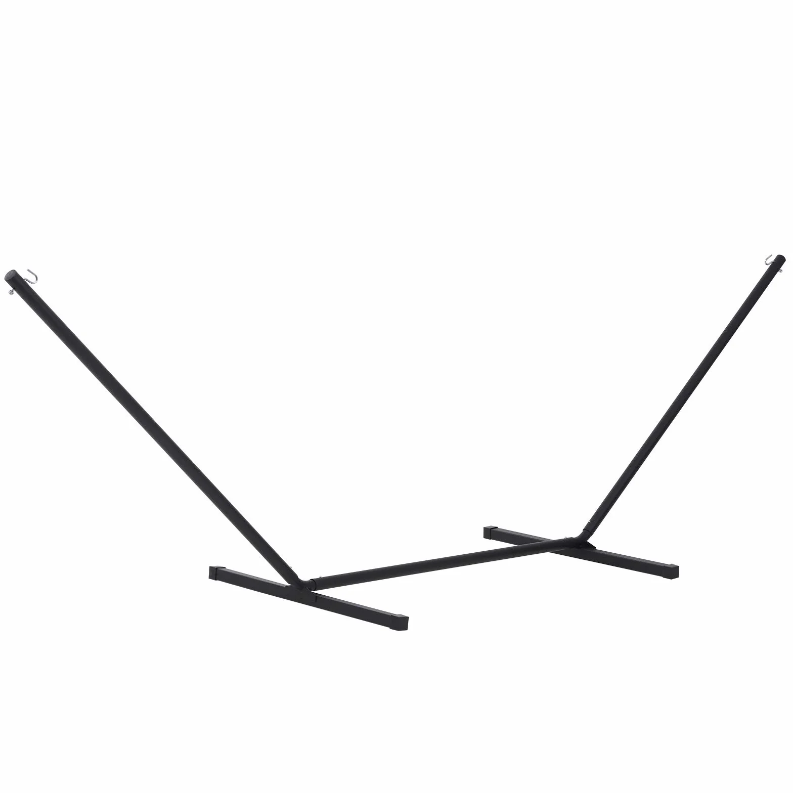 Outsunny Support Pied de hamac Structure Robuste métal époxy Noir 3,60L x 0,92l x 1,12H m