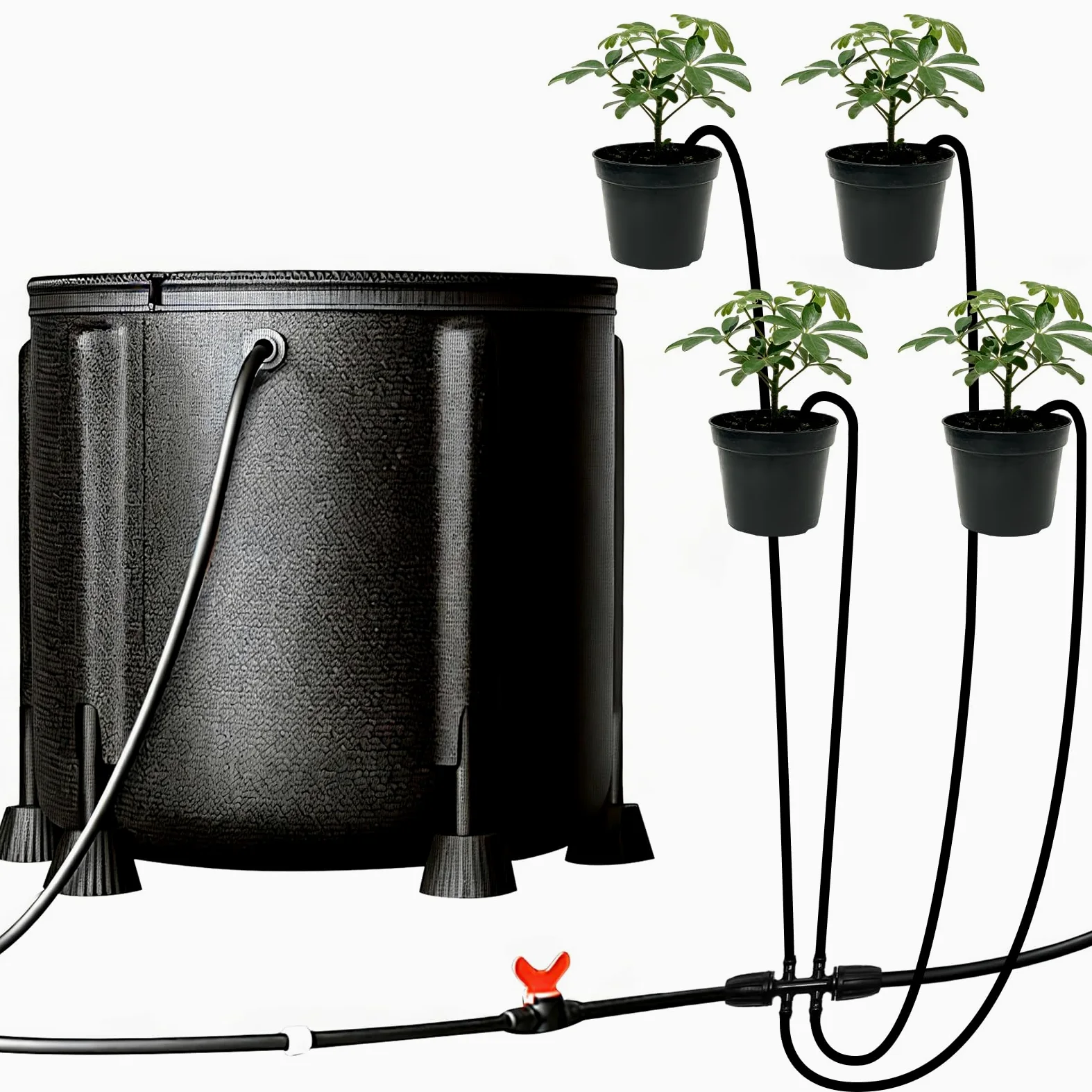 Système d'arrosage automatique avec réservoir 50L, pompe 25W | Kit goutte-à-goutte avec 8 buses pour plantes d'intérieur, idéal pendant les vacances ou absences prolongées
