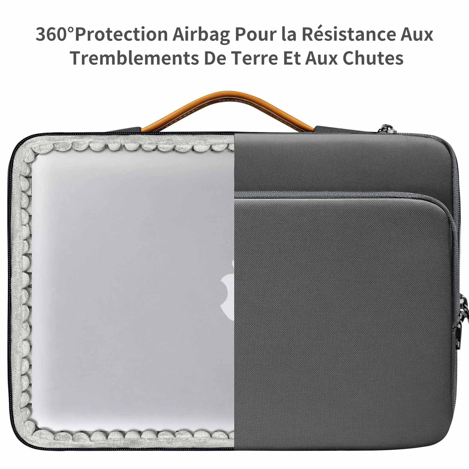 NIMOSA 15.6 Pouces Sac Ordinateur Portable Imperméable Mallette Bandoulière Porte Document Sac de Messager YKK zip Travail Université