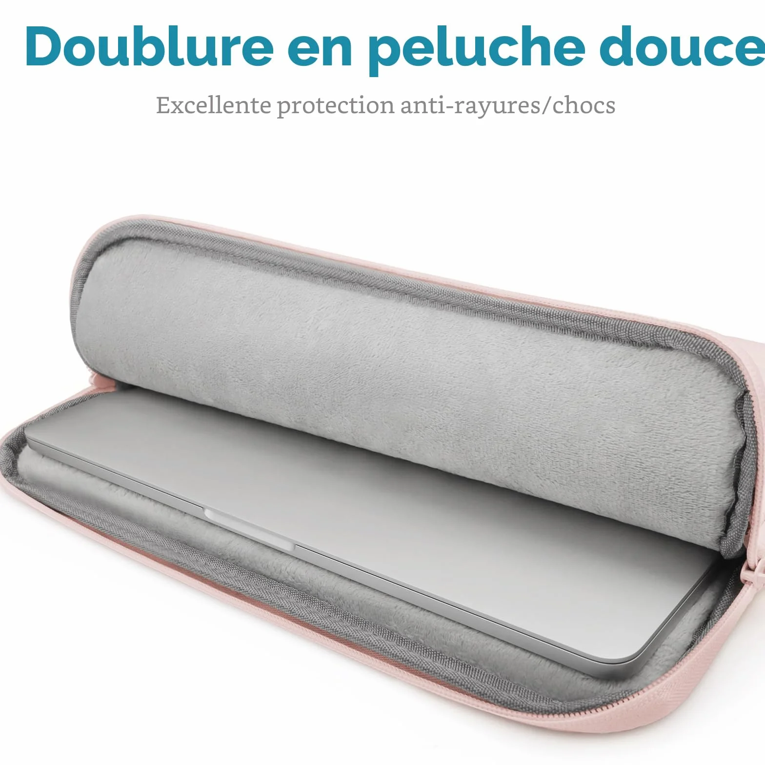 TECOOL Puffy Housse 13-13,3 Pouces pour MacBook Air 13 M5 M4 M3 M2 M1 2026-2018, MacBook Pro 13/14 M4 M3 M2 M1 2025-2016, Pochette Ordinateur PC Portable Rose
