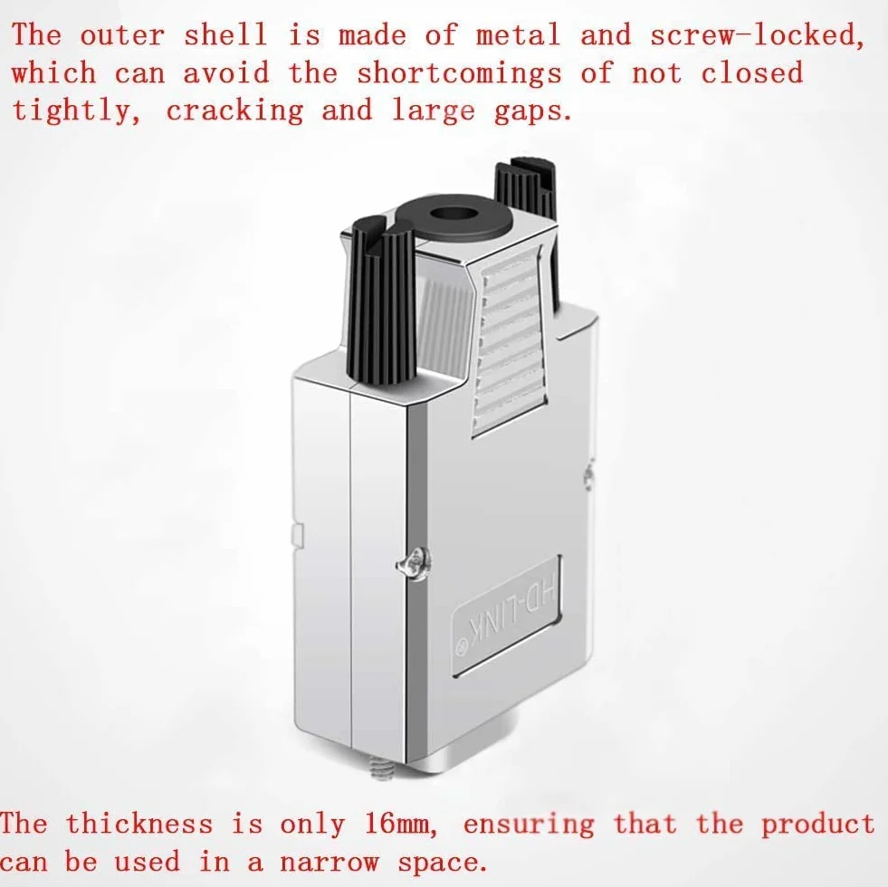 PENGLIN Connecteur Femelle DB9 sans Soudure, Coquille Métal 9 Broches RS232 D-SUB Adaptateur Série