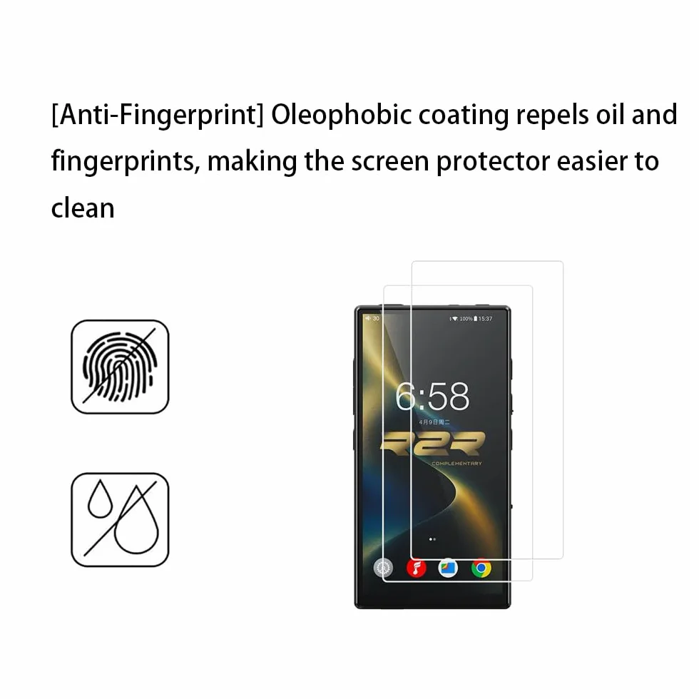Lot de 2 films protecteurs d'écran en verre trempé pour FIIO M33 R2R, dureté 9H