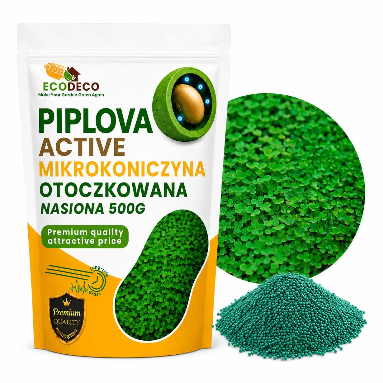 Micro Trefle Nain Blanc Pipolina Semence Pelouse 500g 200 m² Ultra Résistant sans Arrosage Levée Rapide 7 Jours