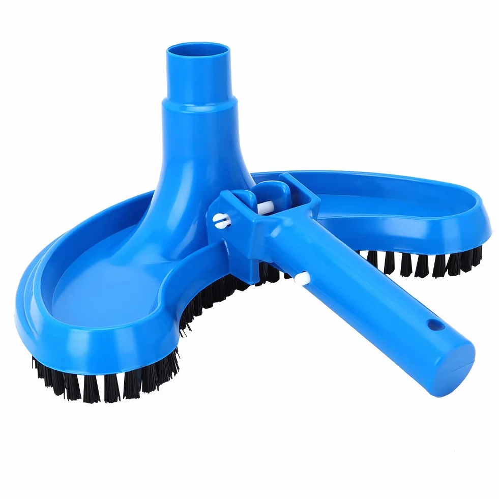 Brosse à Aspirer pour Piscine, Tête d'Aspiration Demi-Lune, Nettoyage Piscine Bleu