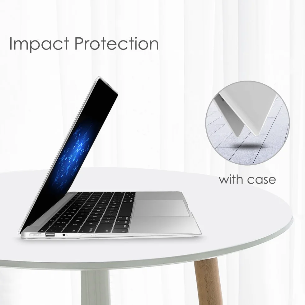 FINTIE Coque MacBook Air 13 Pouces A1466 A1369 2010-2017 Etui Plastique Rigide Transparent Cristallin