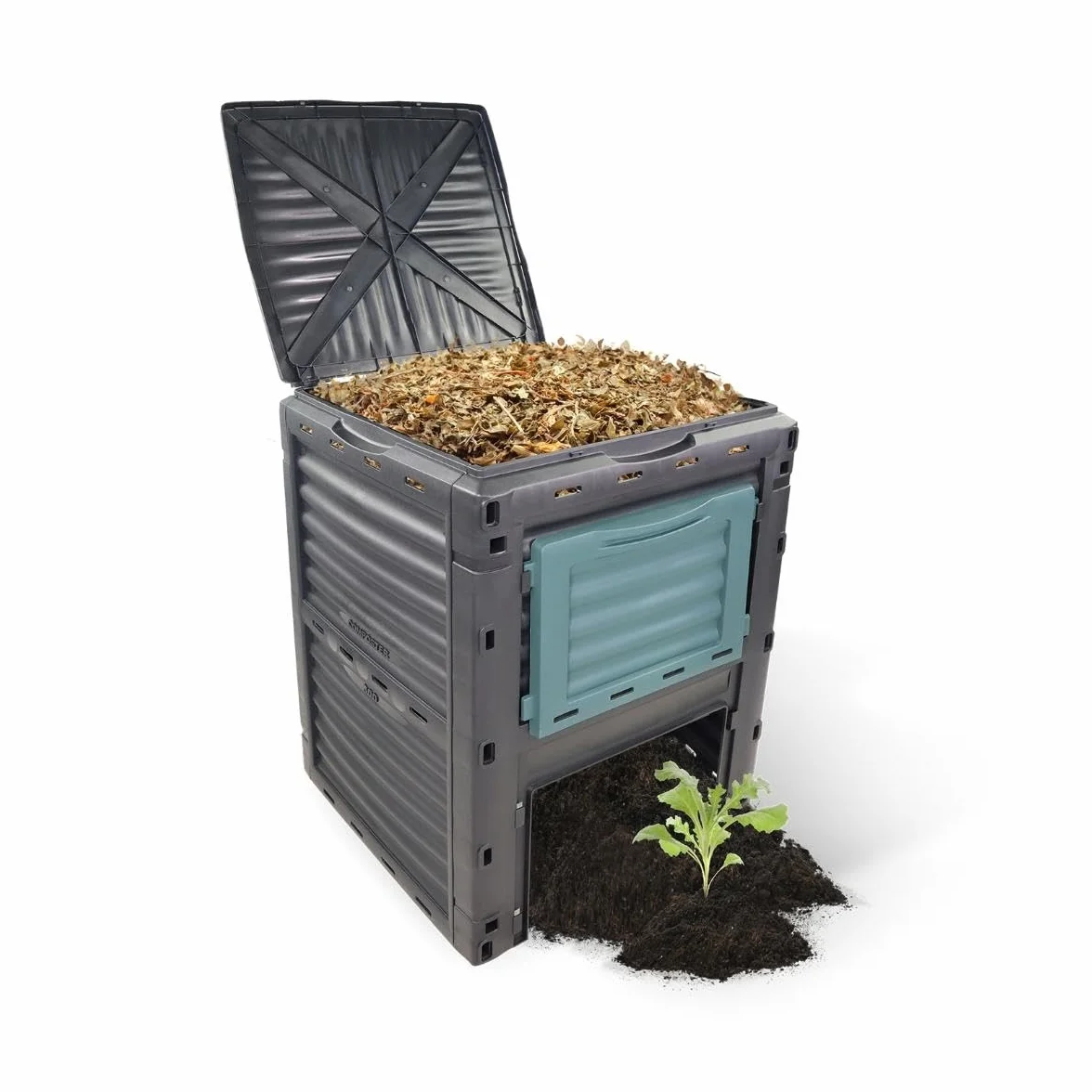 Mobiclinic®, Composteur de Jardin, Biobin, sans Frais supplémentaires, 300l, Ecologique, Transformateur déchets, Outils, Grilles d'aération, Transforme Les en Compost Naturel