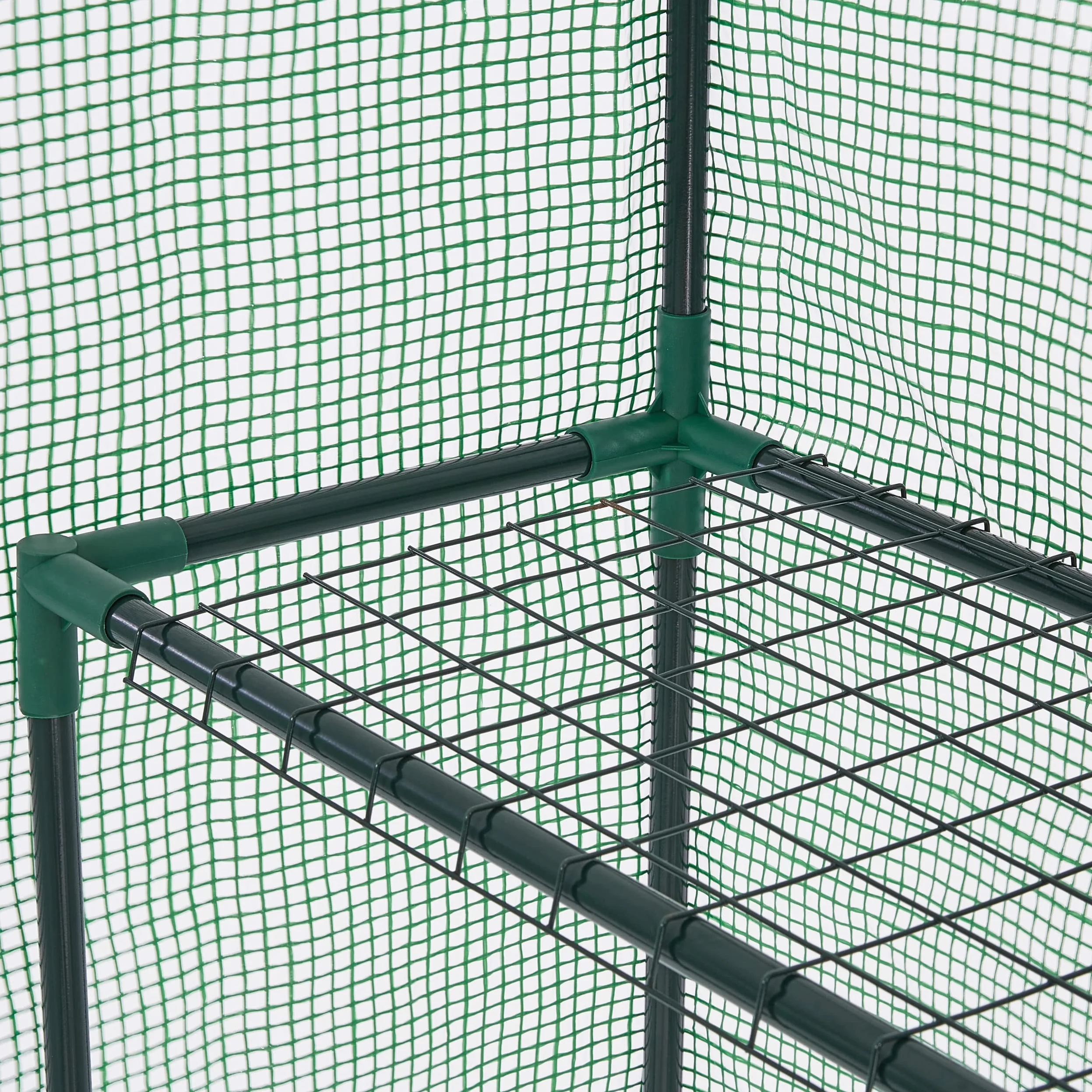 Relaxdays Serre, HxLxP : 185x125x95 cm, Tente de Culture avec étagère, Jardin d’Hiver, Fer et PE, Fermeture éclair, Vert