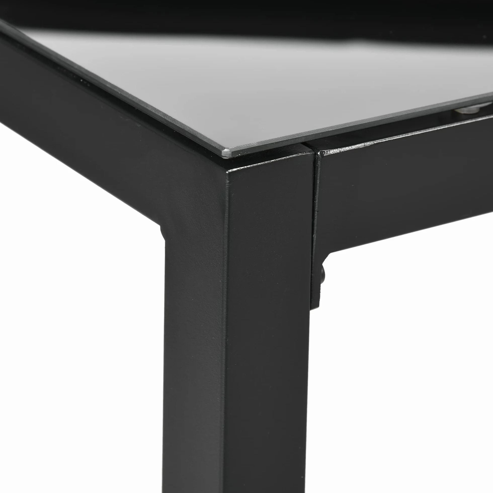 Outsunny Table de Jardin rectangulaire en Verre trempé Aluminium 180x80x72 cm Noir