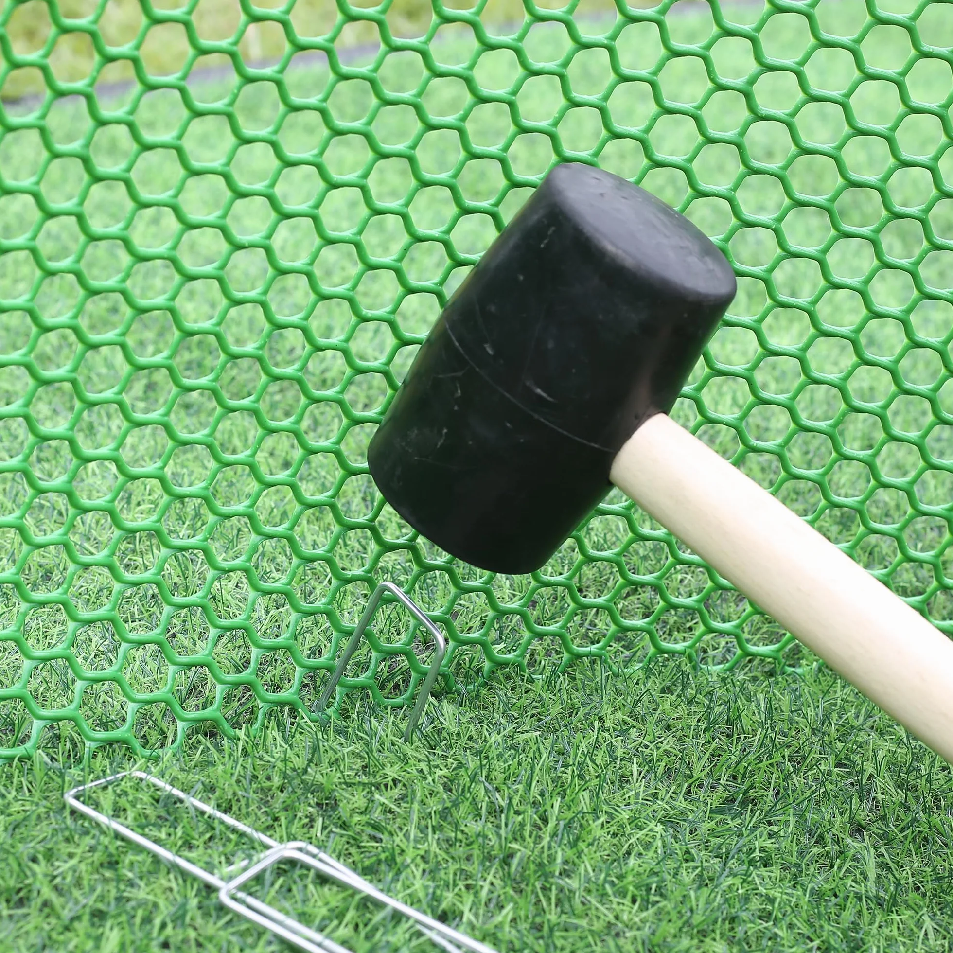 400 Pièces 15cm Piquets de Jardin Robustes de Ø 3 mm - Agrafes en Acier Galvanisé pour Fixer Les Toiles Anti-Mauvaises Herbes, Les Filets et Les Tubes avec 1 Crochet de Ramassage