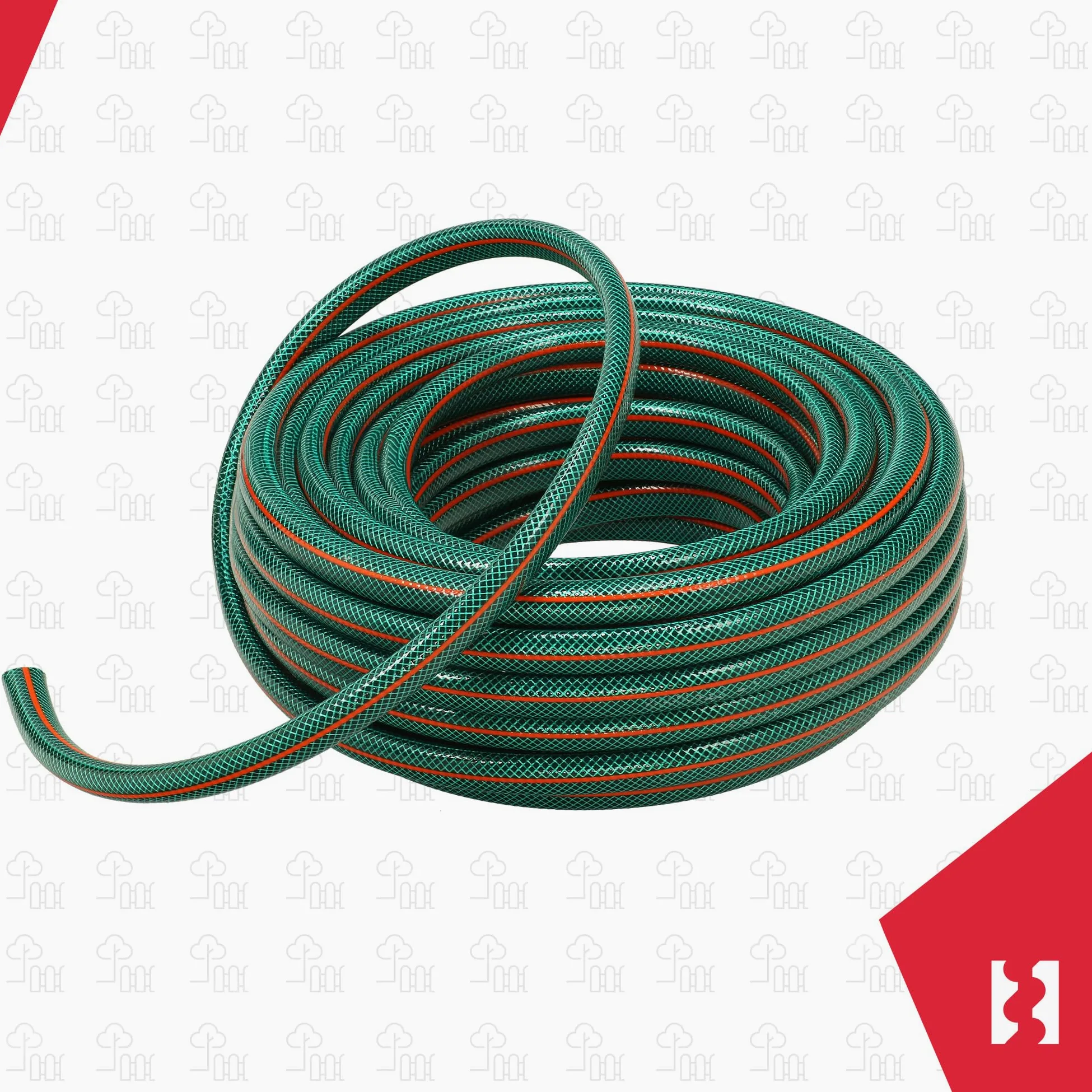 KOTARBAU® Tuyau d'arrosage professionnel, 4 couches, renforcé, pour arrosage des plantes, vert, 1/2", 30 m