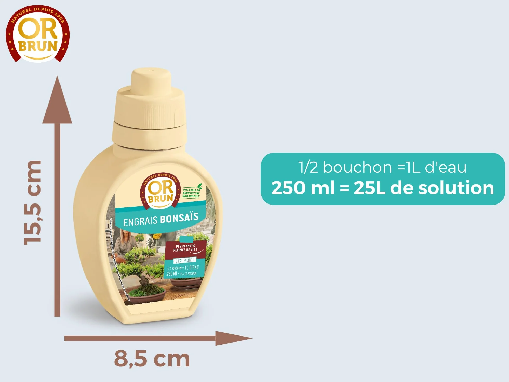 Engrais Bonsaïs 250ml OBRECLBONSAI250 Fabriqué En France Agriculture Biologique