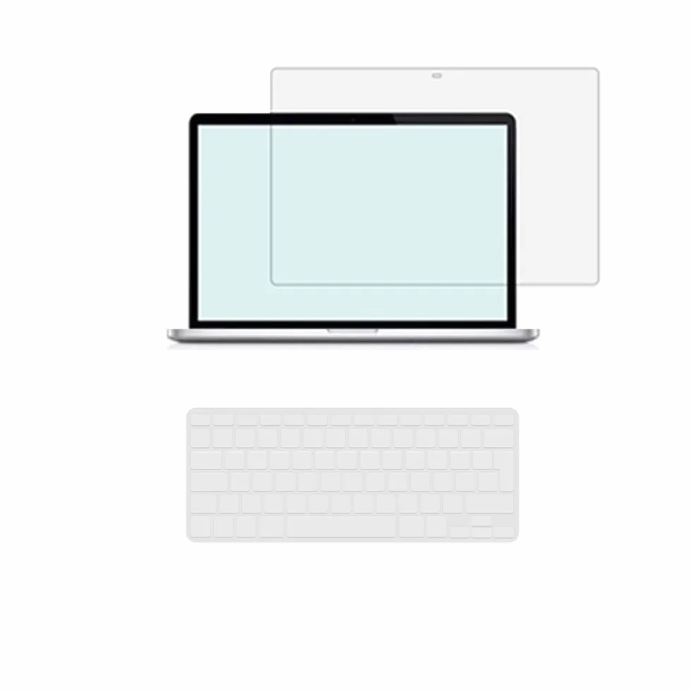 Coque en Cuir pour MacBook Pro 13 Pouces A1278, 3 en 1 Housse de Protection avec Peau de Clavier Claire et Protection d'écran