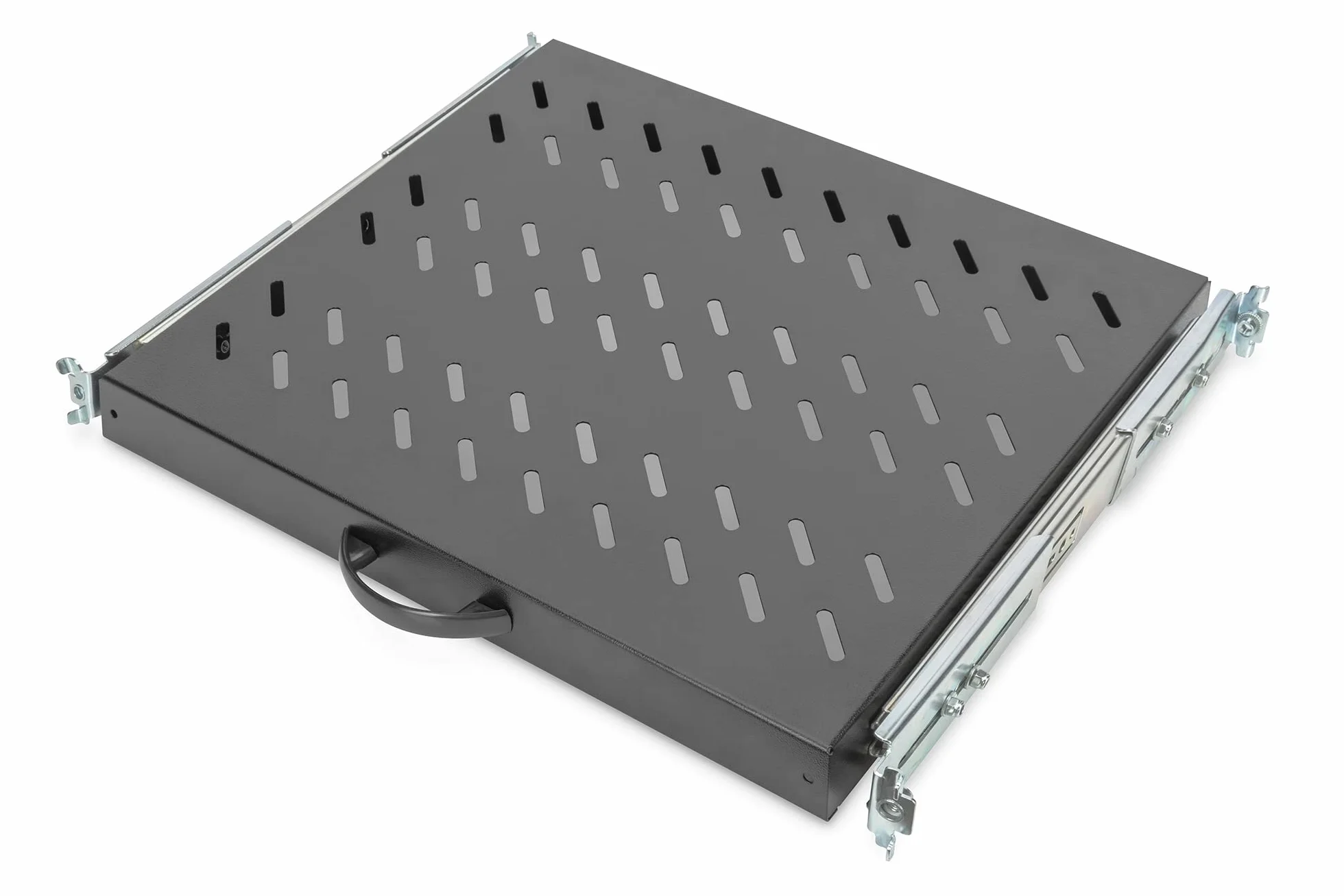 DIGITUS Etagère 1U extractible 345 mm Noir pour Armoire réseau