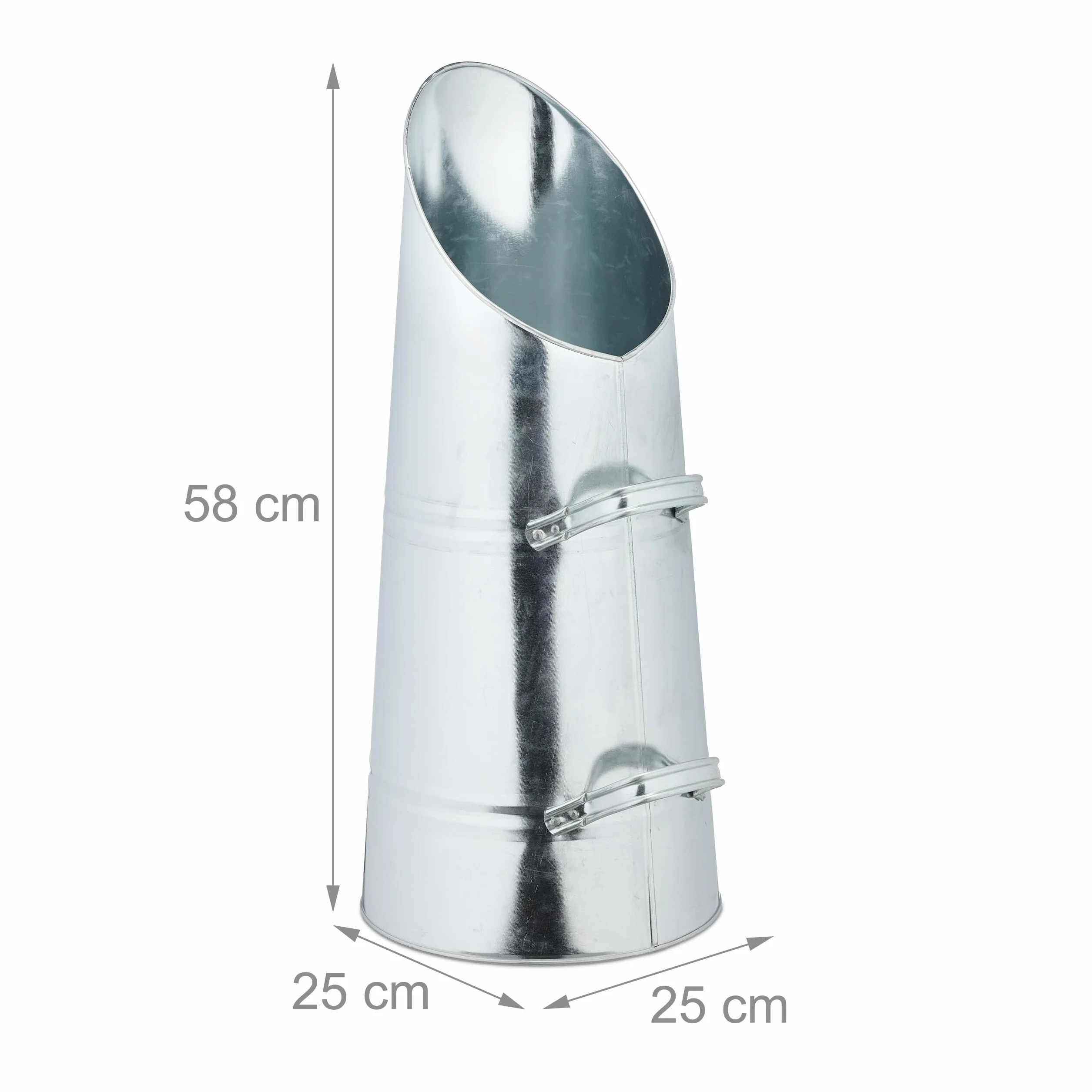 Relaxdays Charbonnière métallique 16 litres pour cheminée