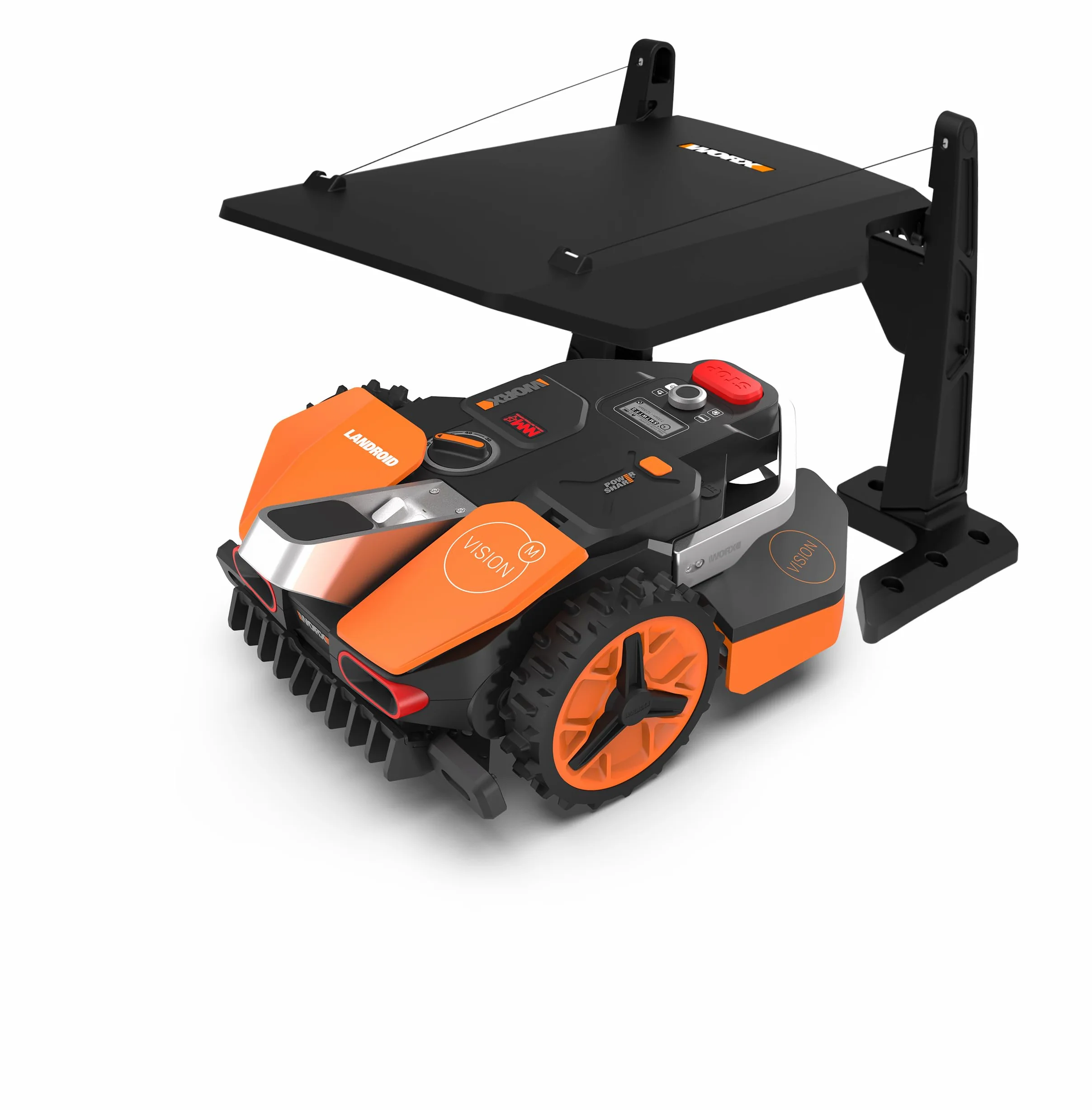 WORX Garage WA0825 pour Robots Landroid Vision | Protège le robot de la pluie, du soleil et de la neige, toit rabattable et installation rapide
