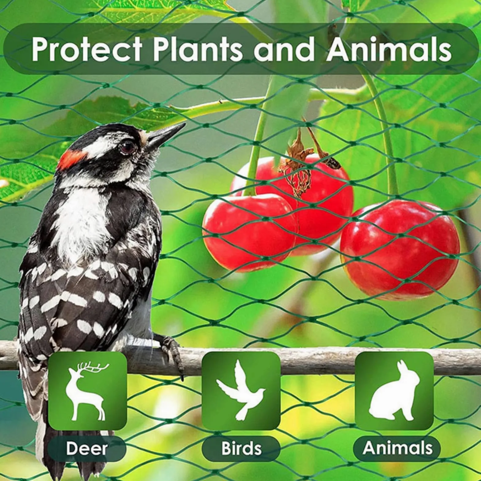 Filet Protection Oiseaux Potager Filets Anti Oiseaux Légumes Mesh Net pour Oiseaux Contrôle,4x10m